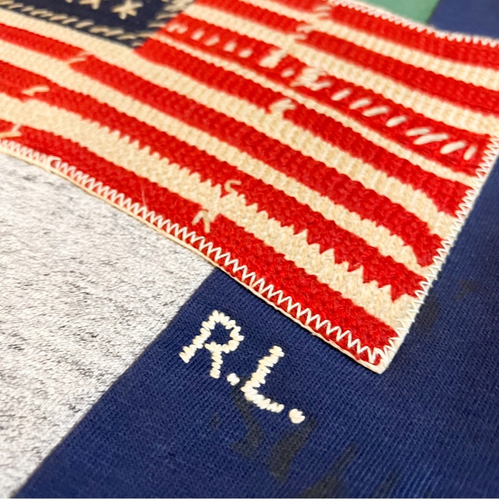 Polo Ralph Lauren Patchwork Hoodie with American Flag 😳🔥🔥🔥😳 - Picture 12 of 16